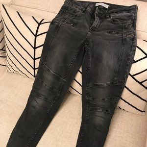 Zara Basic Denim Motorcycle Style Size 6